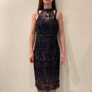 Bardot Navy Lace Dress Size S